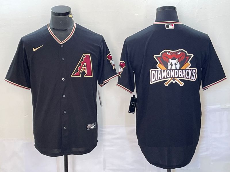 Men Arizona Diamondback Blank Black Game Nike 2023 MLB Jersey style 1